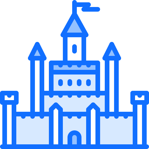 kasteel Coloring Blue icoon