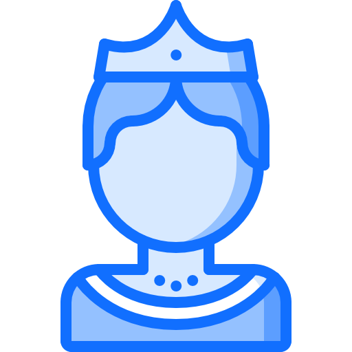 königin Coloring Blue icon