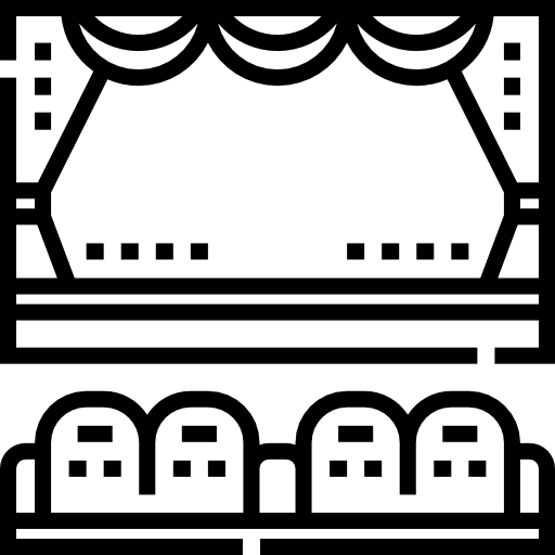 bioscoop Detailed Straight Lineal icoon