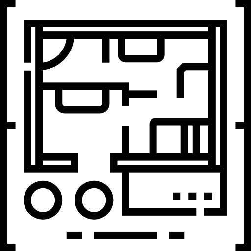 plano interior Detailed Straight Lineal icono