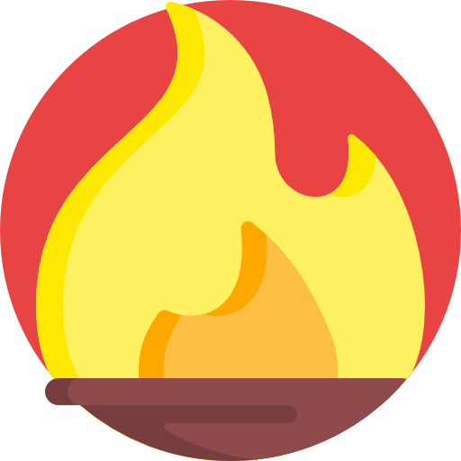 fuego Detailed Flat Circular Flat icono
