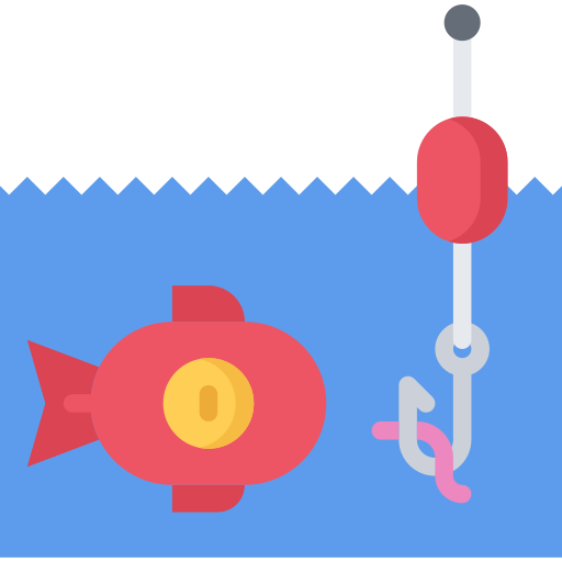 Fishing Coloring Flat icon