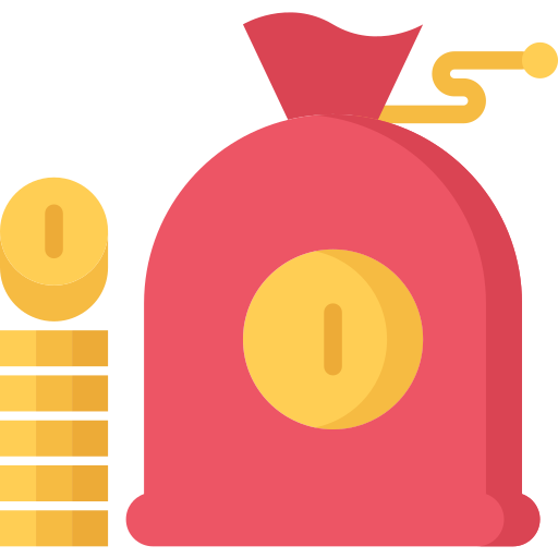 bolsa de dinero Coloring Flat icono