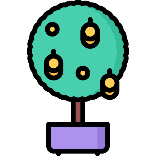 Árbol de frutas Coloring Color icono