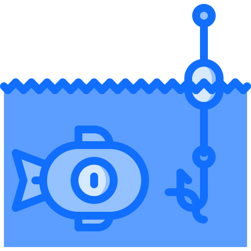 pêche Coloring Blue Icône