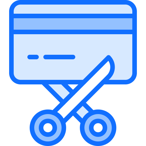 신용 카드 Coloring Blue icon