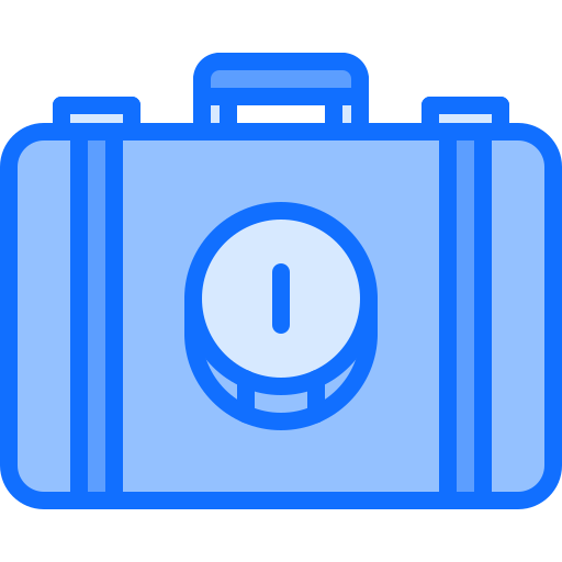 Briefcase Coloring Blue icon