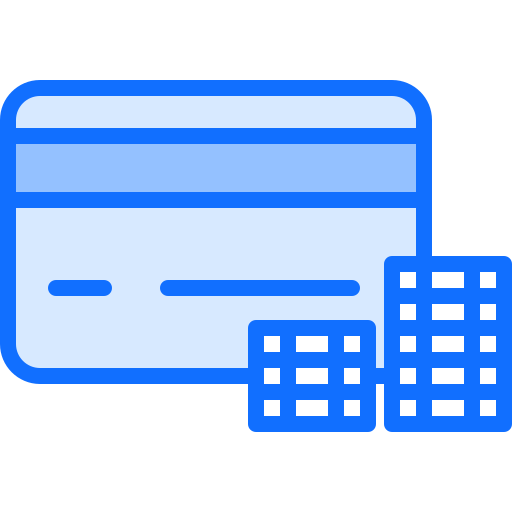 tarjeta de crédito Coloring Blue icono