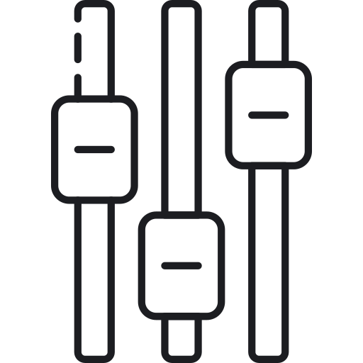 equalizador Generic outline Ícone