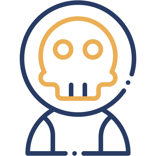 schedel Generic color outline icoon