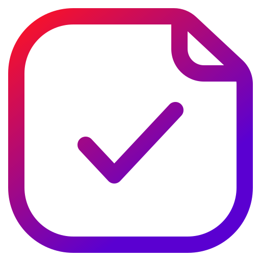 Done Generic gradient outline icon