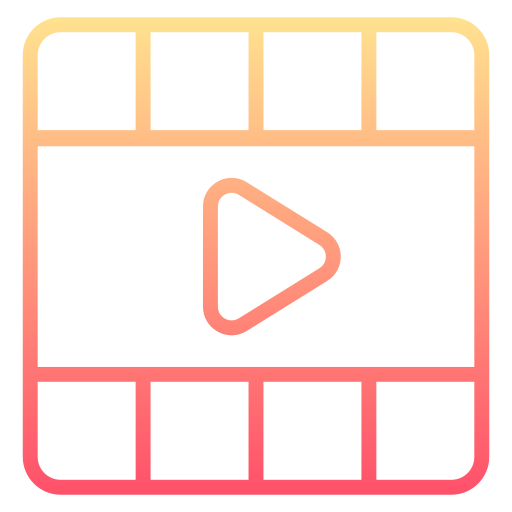 Video Generic gradient outline icon