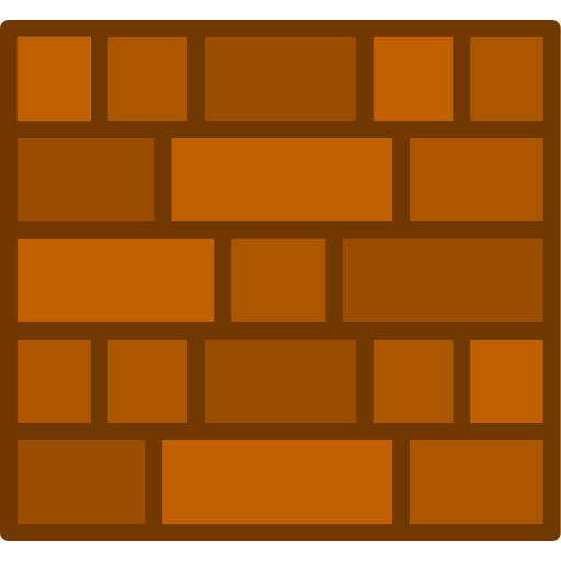 muro di mattoni Generic color fill icona