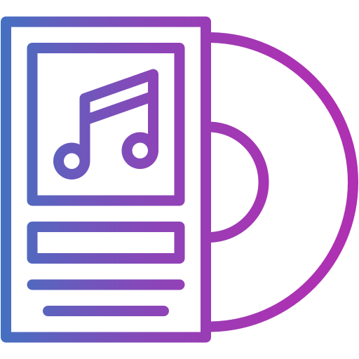 muziekalbum Generic gradient outline icoon
