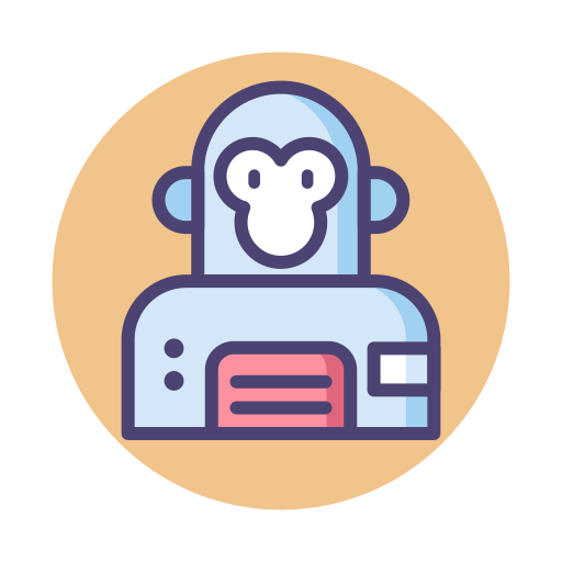 Space monkey Generic color lineal-color icon