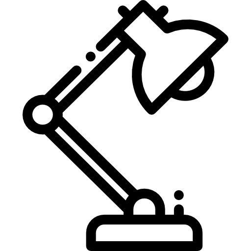 lampada da scrivania Detailed Rounded Lineal icona