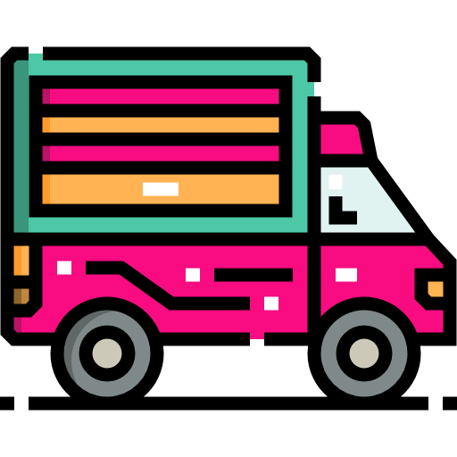 camión de carga Detailed Straight Lineal color icono