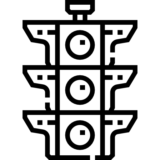 semáforo Detailed Straight Lineal icono