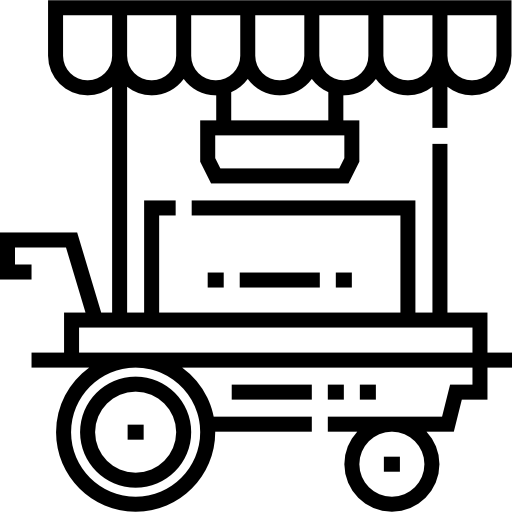 フードカート Detailed Straight Lineal icon