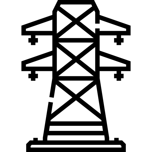 電気塔 Detailed Straight Lineal icon