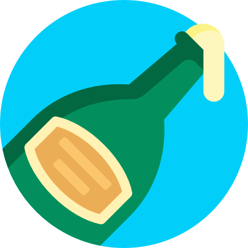 szampan Detailed Flat Circular Flat ikona