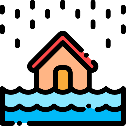 Flood Detailed Rounded Lineal color icon