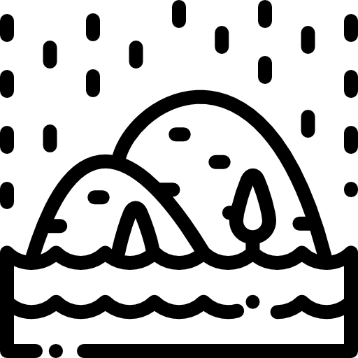 洪水 Detailed Rounded Lineal icon