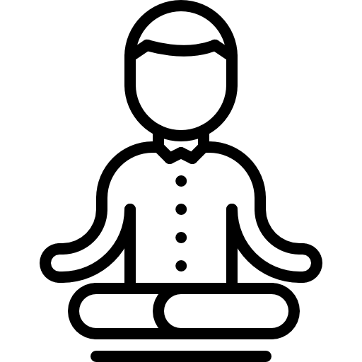 posición de loto Coloring Lineal icono