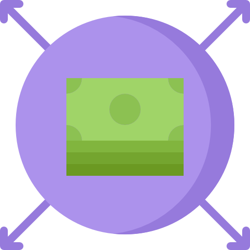 dinero Coloring Flat icono
