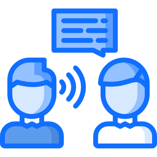 Conversation Coloring Blue icon