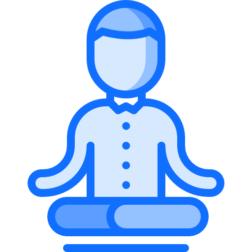 lotus position Coloring Blue icon