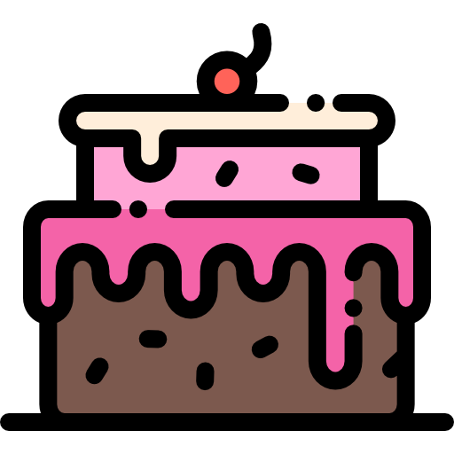 kuchen Detailed Rounded Lineal color icon