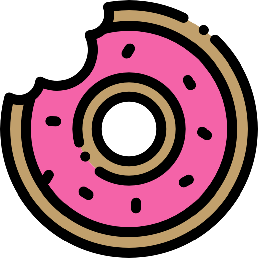 Пончик Detailed Rounded Lineal color иконка