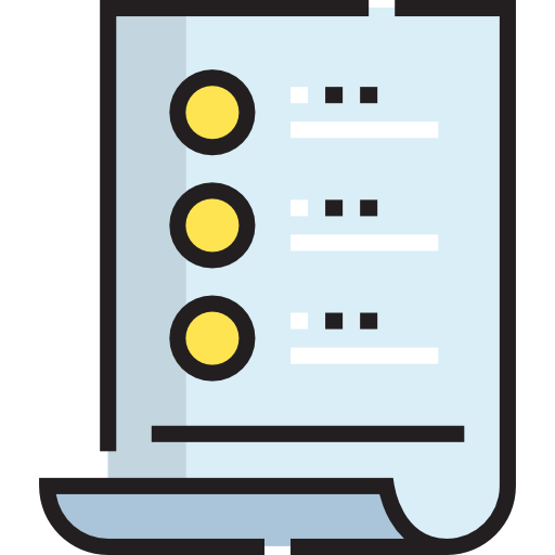 List Detailed Straight Lineal color icon