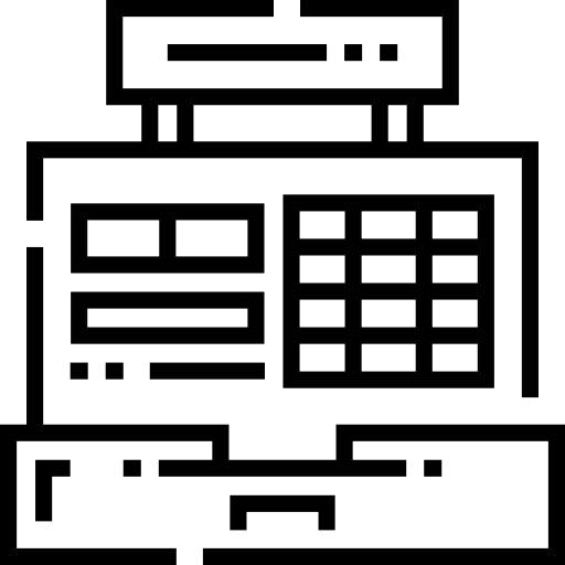 caja registradora Detailed Straight Lineal icono