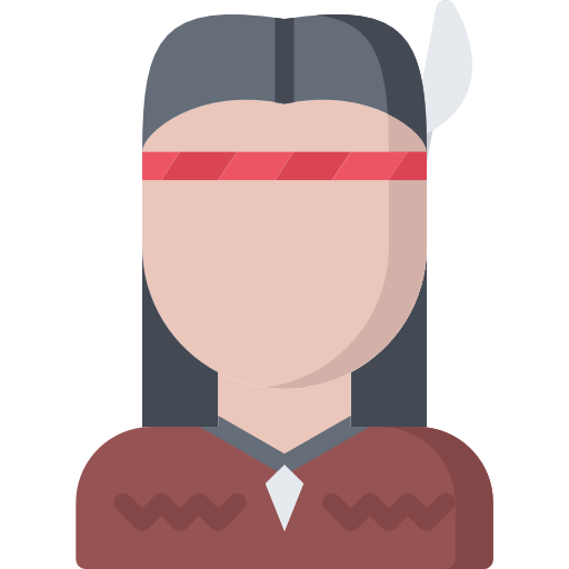 Native american Coloring Flat icon