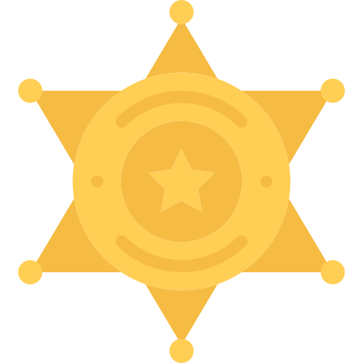 sheriff Coloring Flat icon