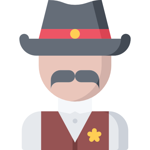 Sheriff Coloring Flat icon