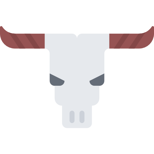 Cattle skull Coloring Flat icon