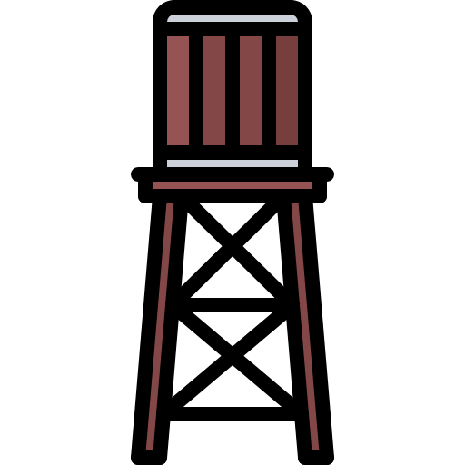 Water tower Coloring Color icon
