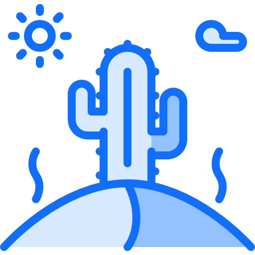 Cactus Coloring Blue icon