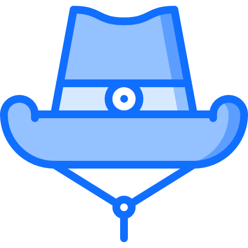 cowboy Coloring Blue icoon