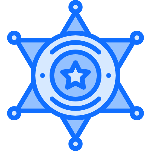 shérif Coloring Blue Icône