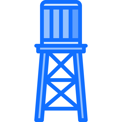 torre dell'acqua Coloring Blue icona