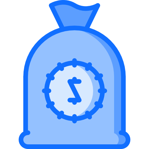 torba z pieniędzmi Coloring Blue ikona