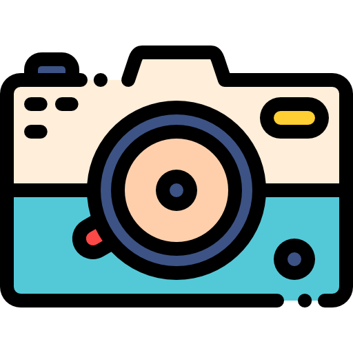 Camera Detailed Rounded Lineal color icon