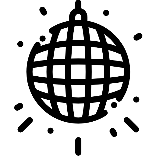 디스코 볼 Detailed Rounded Lineal icon