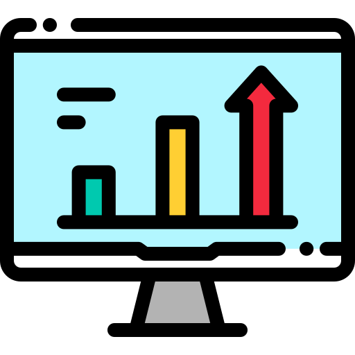 monitor Detailed Rounded Lineal color icoon