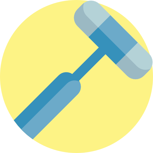 neurologie reflex hammer Detailed Flat Circular Flat icon