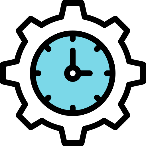 Time management Detailed Rounded Lineal color icon